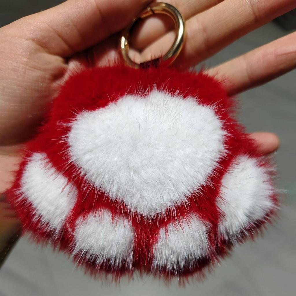 Imitation Plush Pendant Bag Ornaments Cute Little Car Keychain Accessories Birthday Gift