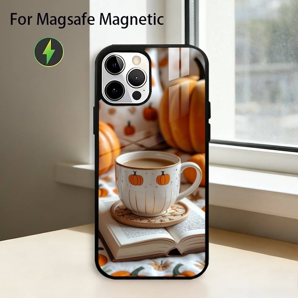 Christmas Art winter C-Coffee Phone Case For iPhone17,16,15,14,13,12,11 Plus,Pro Magnetic For Magsafe Wireless Charging