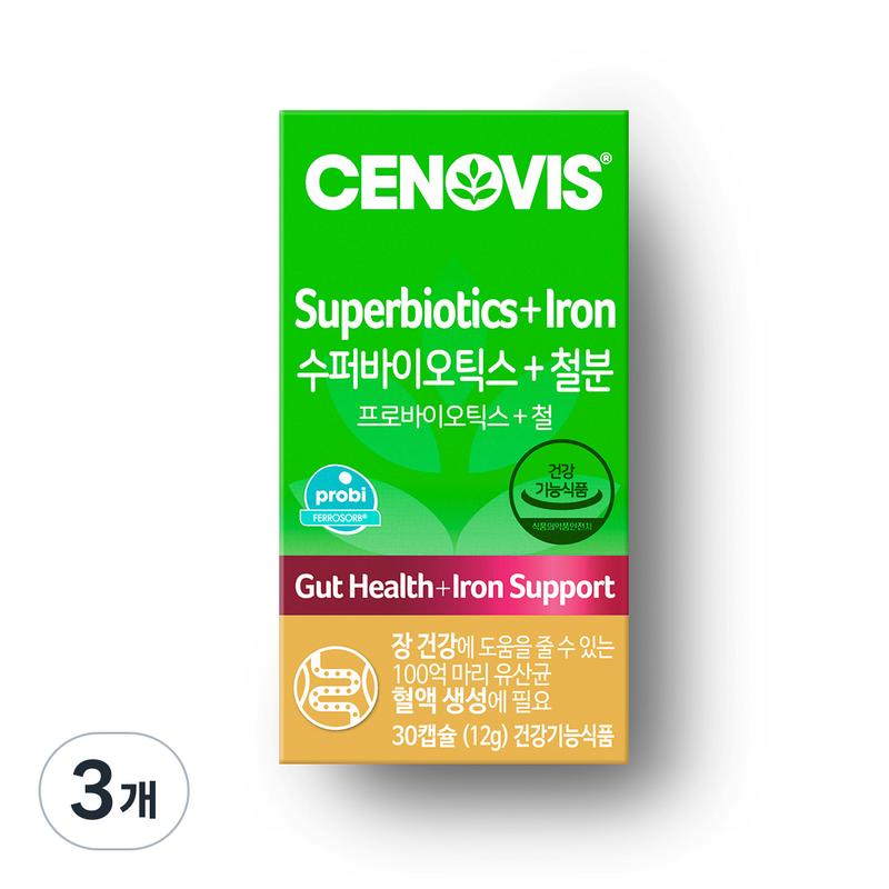 Cenovis Супербиотики + Железо, 30 таблеток, 3 упаковки