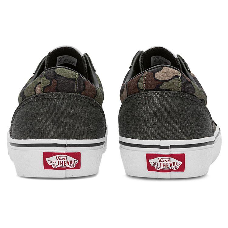 Vans Низкие кеды для скейтбординга Ward Камуфляжные Унисекс Кроссовки Серо-зеленые VN0A5HTSBLK
