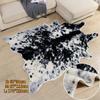 Large Size Cow Printed Cowhide Faux Skin Leather NonSlip Antiskid Mat Carpet for Living Room
