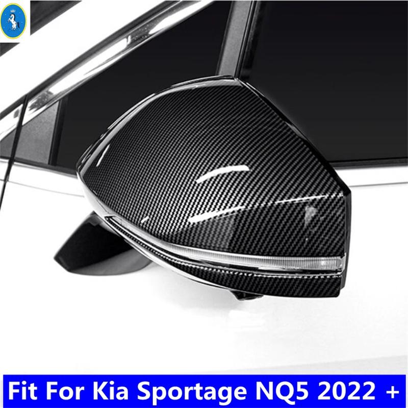 Для Kia Sportage NQ5 2024 Накладка на корпус зеркала заднего вида с эффектом карбона Накладка на крышку зеркала заднего вида ABS Внешние аксессуары