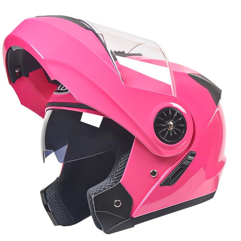 Full Face Helmets Jiekai Motorcycle Helmets Safe Double Visor Flip Up Helmet Casque Moto Racing 4 Season Motor Cycle MOTO Helmet