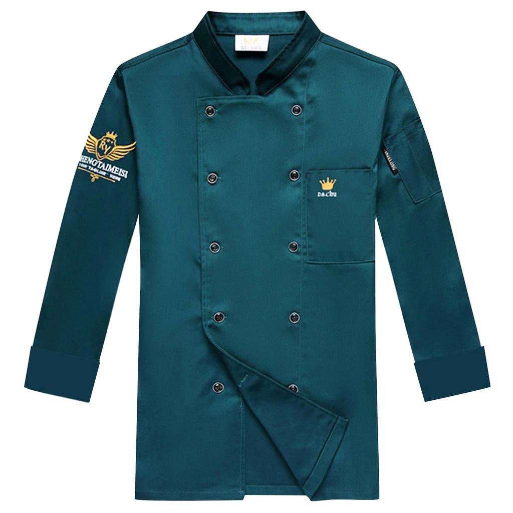 Униформа шеф-повара с длинными рукавами унисекс, рабочая одежда для общественного питания, кухонная форма