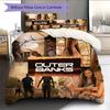The Bund Mysteries Pattern Bedding Home Decoration Birthday Gift (1 * duvet cover + 2 * pillowcase, without core)
