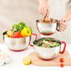 Чаша для взбивания яиц из нержавеющей стали, мерная салатница, многофункциональная миска для смешивания, фрукты
