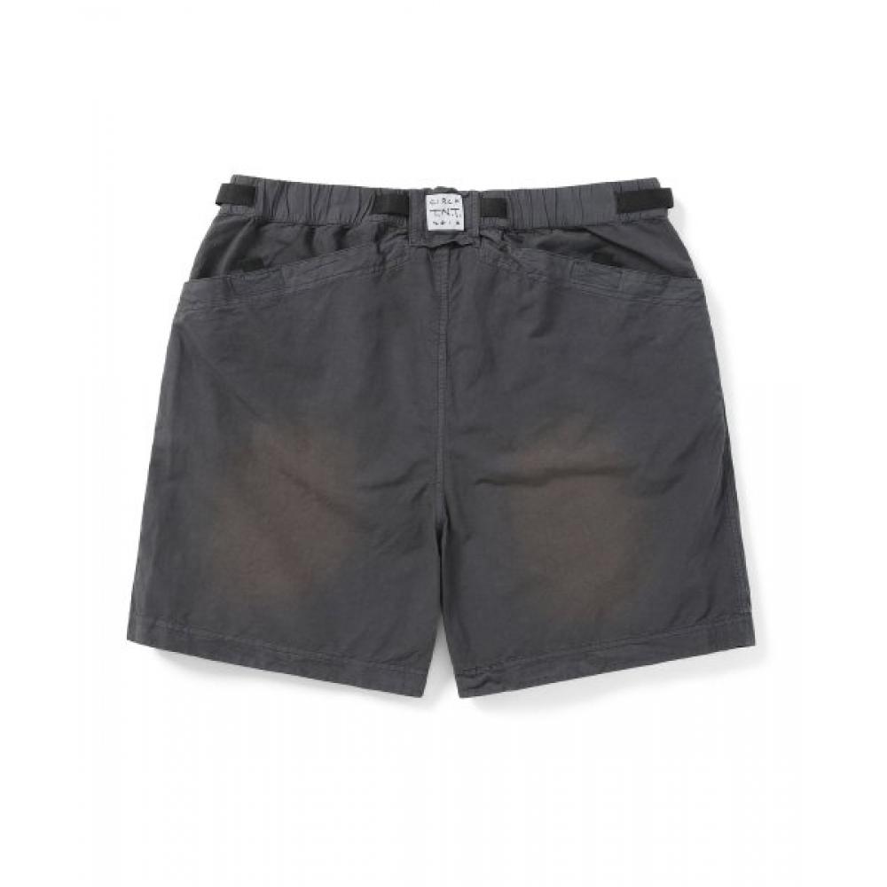 Belted Dying Short Dark Grey