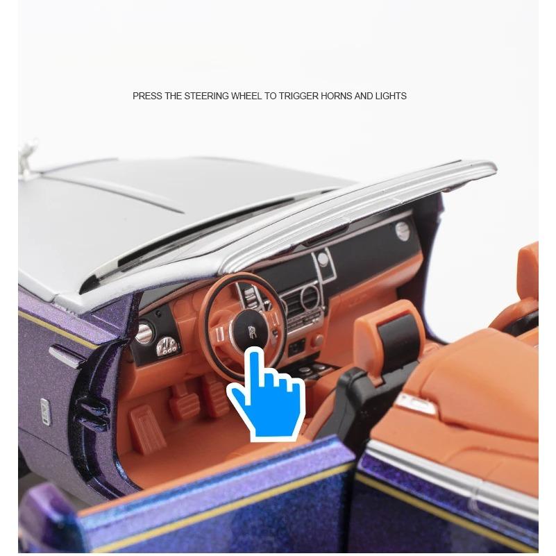 1/24 Rolls Royce Dawn Spofec литые игрушечные машинки и игрушечные машинки модель автомобиля звук и свет инерционные машинки игрушки для детей подарки