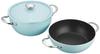 Набор кастрюль Meyer 24 см Алюминиевый сплав Совместим со всеми источниками тепла Легкий Двуручный "Светло-голубой" [] LPT-2SBU