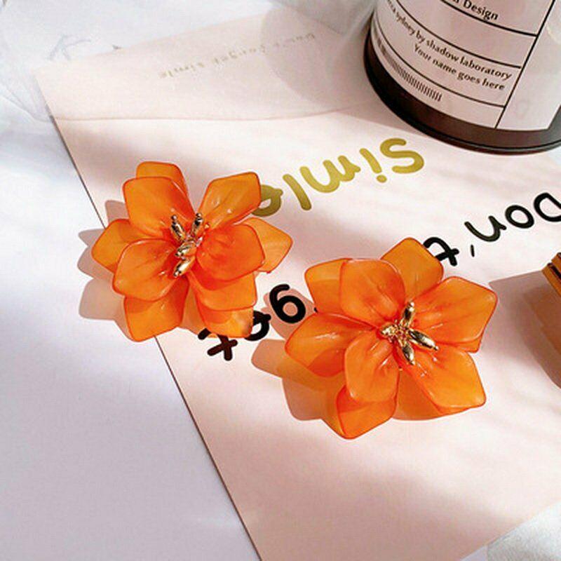 Серьги-гвоздики, модные висячие серьги, изысканные женские преувеличенные серьги-гвоздики с цветами для девочек, подарок