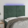 VidaXL LED Headboard Bedroom Furniture Double Bed Accessory Head of Bed Frame Interior Dark Green 3122615