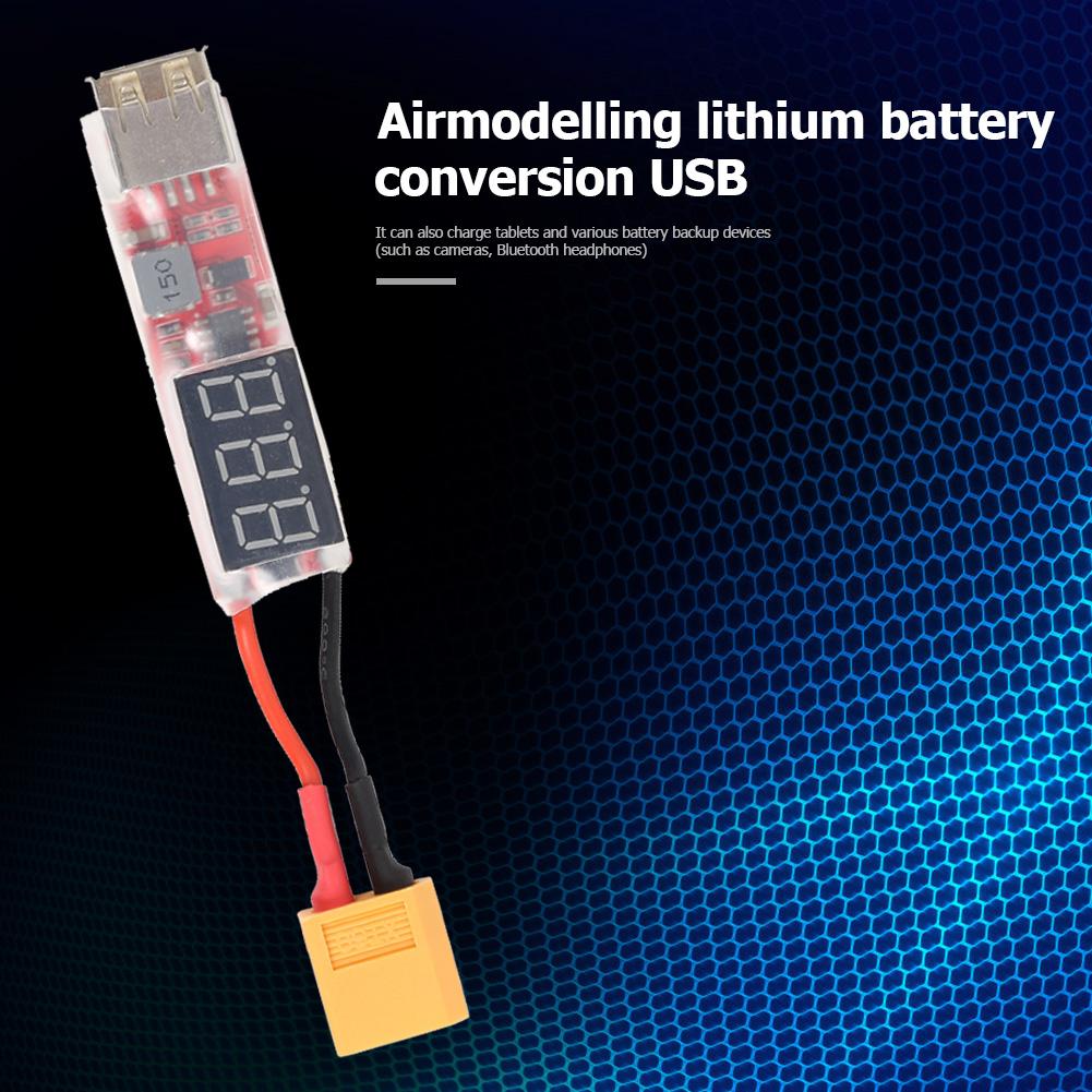 Зарядное устройство-преобразователь для Li-Po литиевых аккумуляторов 2S-6S, портативная плата-адаптер XT60 на USB-зарядку, выход 5V