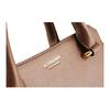 Burberry Brown Leather Mini Tote Handbag With Vintage Check Side Panels For Daily Use