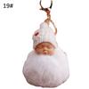 VANA Shop Cute Sleeping Baby Fluffy Pompom Plush Doll Hanging Pendant Key Ring Keychain