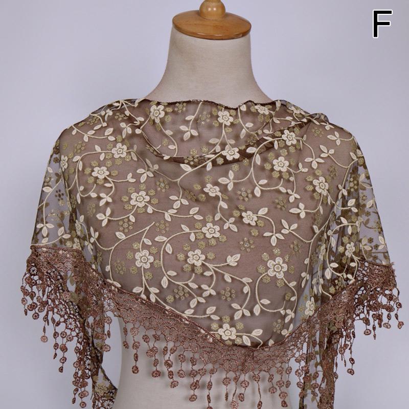 Women's Scarves Tassel Floral Lace Scarf Summer Clothing Accessories Fashion Shawl