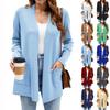 Women's Lightweight Cardigan Sweaters Open Front Long Sleeve Casual Loose Thin Cardigans With Pockets