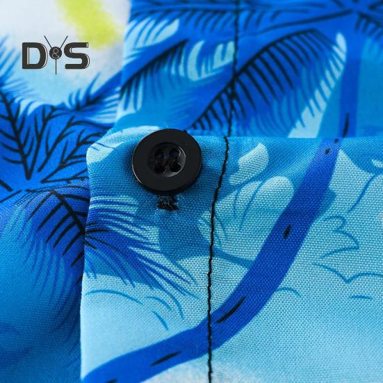 Комплект гавайской одежды для малышей, рубашка с изображением пальмовых листьев на закате, шорты, детский костюм в стиле кокоса, дышащая повседневная летняя одежда для повседневной носки