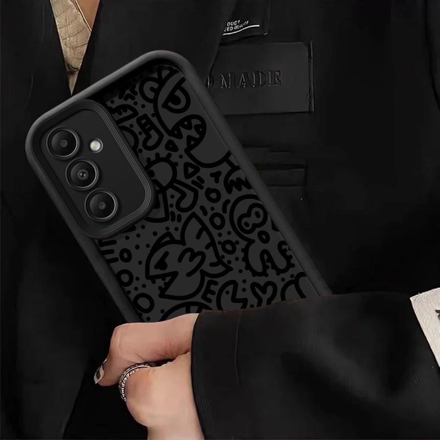 Мягкий чехол для Samsung Galaxy A23 A12 A34 A14 A26 A22 A36 A33 A16 A24 A13 A56 A32 Мультяшный персонаж Граффити
