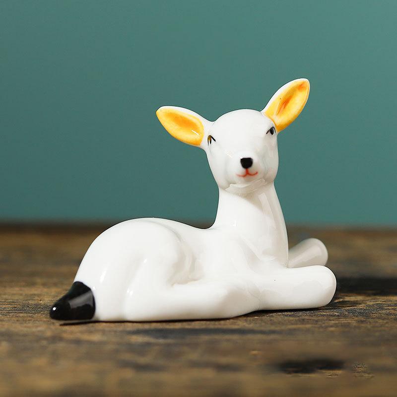 Мини-милые животные, кисть для рисования, подставка для ручек, керамические украшения, держатель для ручек для китайской каллиграфии, подушка для ручек, новинка