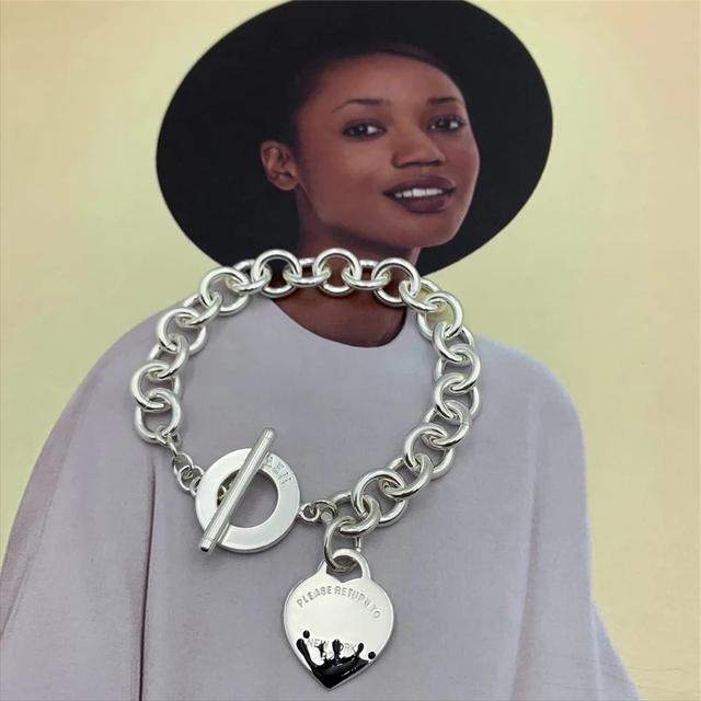 S925 Sterling Silver Love Heart Bracelet, Classic Fashion Style, High Quality Jewelry, Original 1:1, Birthday Gift