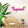 [Q7314] - 3D Wooden Decorative Word 'Tropicool' Pink White - 45x14x1 Cm