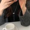 Модные Металлические Длинные Ожерелья-Тянучки для Женщин Роскошные Элегантные Серебряного Цвета Матовая Змеиная Кость Цепочка Ожерелье Ювелирные Аксессуары Подарок