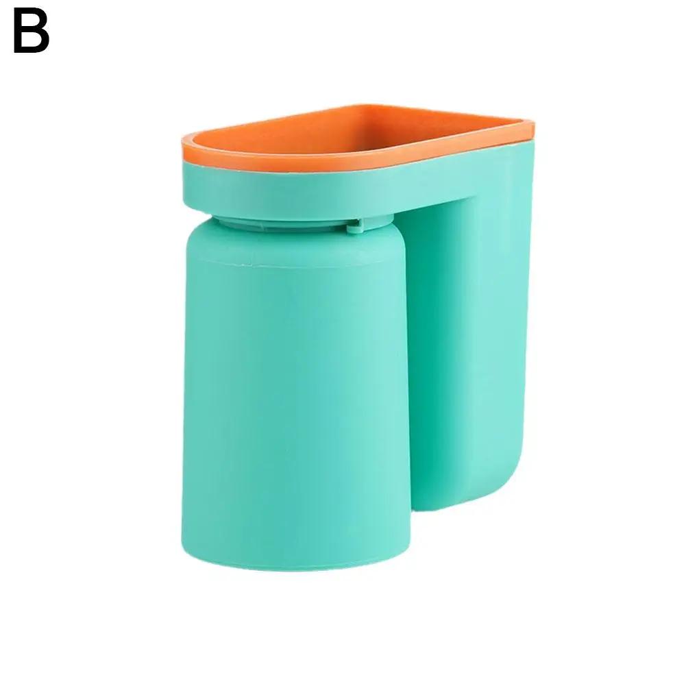 Держатель для стакана зубной щетки Самоклеящаяся подставка для стакана для полоскания рта Настенный органайзер для ванной комнаты для зубной пасты Домашнее хранение Стакан для полоскания рта C6T4