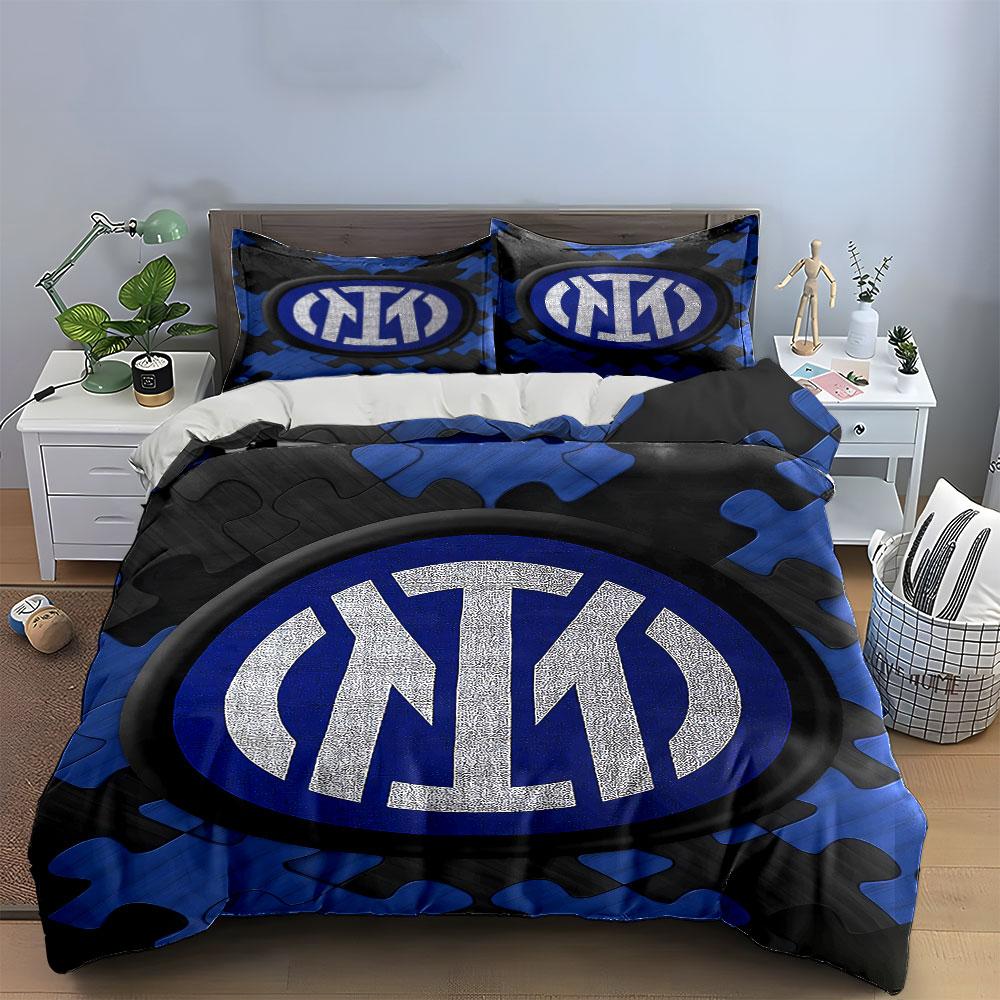 "Blue Black Logo Bedding Set" Bedding Duvet Cover Set Duvet Cover Pillowcases (1 * Duvet Cover 2 * Pillowcases, without duvet insert)