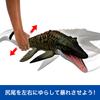 Mattel Jurassic World Battle Action Mosasaurus Kids Moving Dinosaur in Ages 4 and JCH00 Figure, Large, Toy, Approx. 65.4cm Length, Up, Brown,
