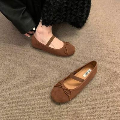 Мода 2024 Элегантные Туфли Женские Плоские Небольшие Ботинки Бантик Мягкие Повседневные Женские Спортивные Балетки Бабочка Новый Стиль