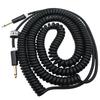 Aestivate 10m Coiled Guitar Cable with Bass Shield and 6.35mm Stereo Plug for Instruments (Black)