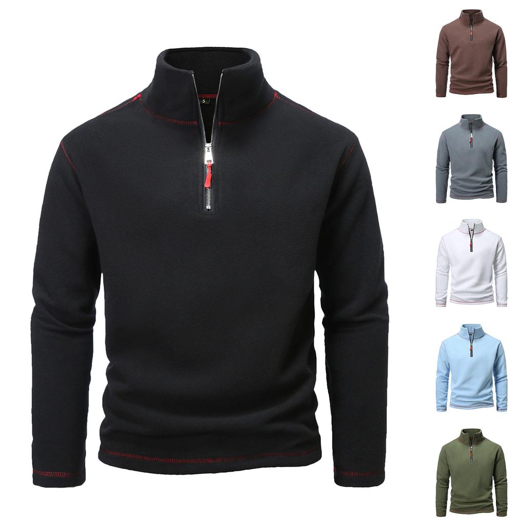 Men's Sweatshirt Loose Solid Color Outdoor Warm Breathable T-Shirt Top