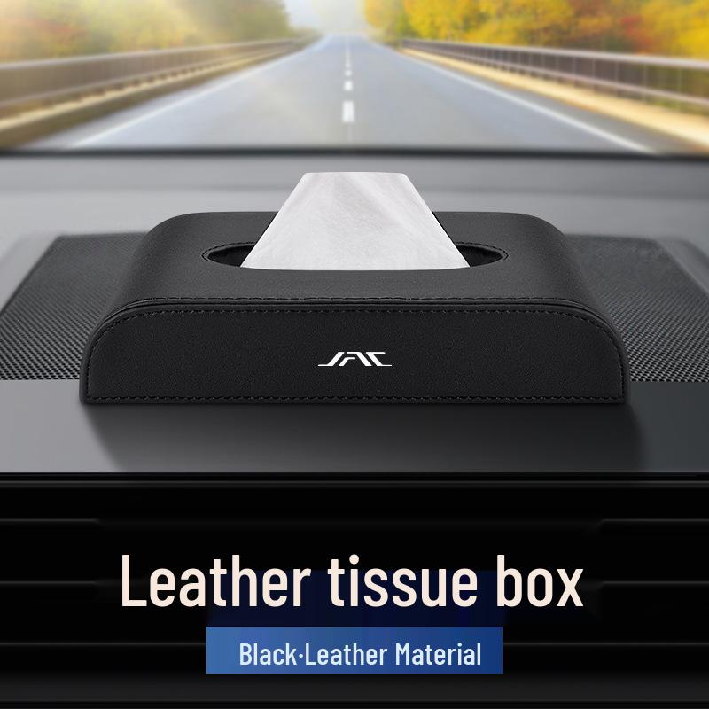 Совместимая кожаная коробка для салфеток для JAC HanTu iEV7, Xingrui T8, New Energy iEVA50, V7, QX Автомобильные интерьеры