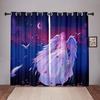 90% затенение, плотные занавески с крыльями ангела и девушки, мультфильм мечтательные дети, затемняющие оконные шторы для спальни, гостиной, ванной комнаты, кухни, двери зала