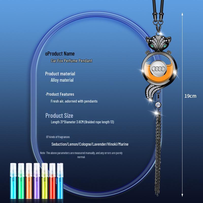 Хрустальный подвесной освежитель воздуха для автомобиля в виде лисы - Подвеска на зеркало заднего вида
