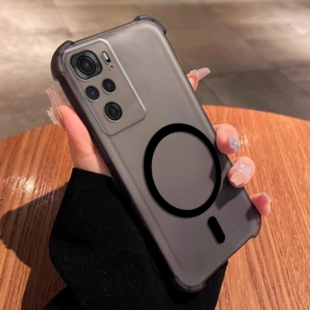 Самодельный магнитный кольцевой желе-кейс для Xiaomi Redmi Note 10S 4G 10 POCO M5s Защита от падения с подушками безопасности по углам