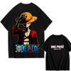 2026 ONE PIECE Зоро Луффи Gear Печатная Свободная Хлопковая Футболка с Коротким Рукавом Летний Стиль Хлопок Унисекс Одежда Хип-Хоп Уличная Одежда Оверсайз Футболка