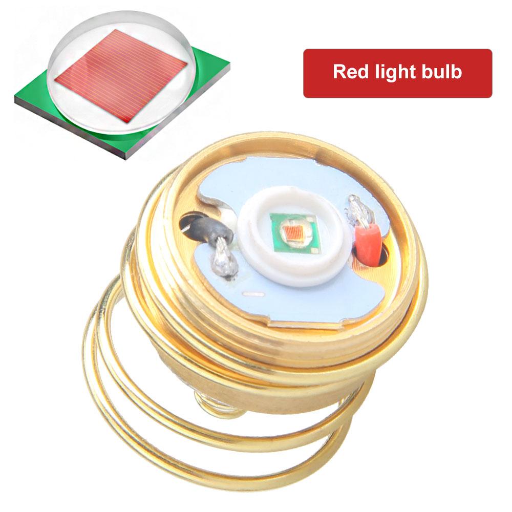 Led Flashlight Bead GREEN RED UV 395NM BLUE 26.5mm Single Mode 1200LM Replaceable LED Bulb For WF-501B/502B Torch Head Lamp Bulb