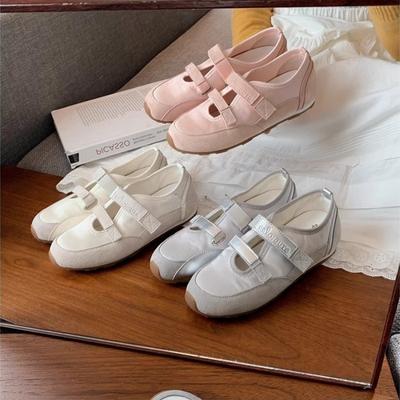 Ленивое Евангелие~ 2025 Новые Раскраски на Двойной Липучке Мягкая Подошва Мягкая Поверхность Балетки Мэри Джейн Повседневная Обувь Женская