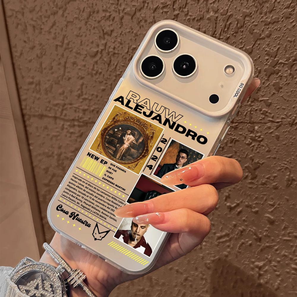 Singer R-Rauw Alejandro Phone Case For iPhone 17 16 15 14 13 12 11 Pro Max Air Matte Laser Aurora Shockproof Funda