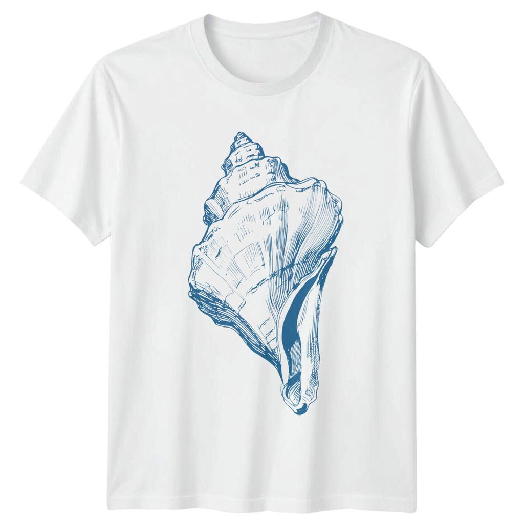 Seashell Mens T-Shirt Womens Tee Nautical Graphic Unisex Top Sea Life
