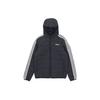 Neo Three Stripe Sports Casual Hooded Cotton Jacket Winter Men Jacket Black H14197