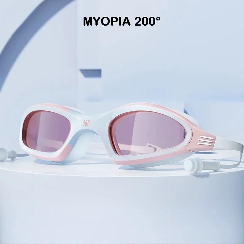 Профессиональные очки для плавания с близорукостью, очки для бассейна HD для взрослых и детей, противотуманные оптические очки, водонепроницаемые диоптрии -2,0 ~ -6,0