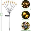 Solar Garden Lights - 2 Pack 16LED Solar Bee Firefly Lights with 2 Lighting Mode, Sway by Wind, Waterproof Solar Decorative Outdoor Lights for Yard
