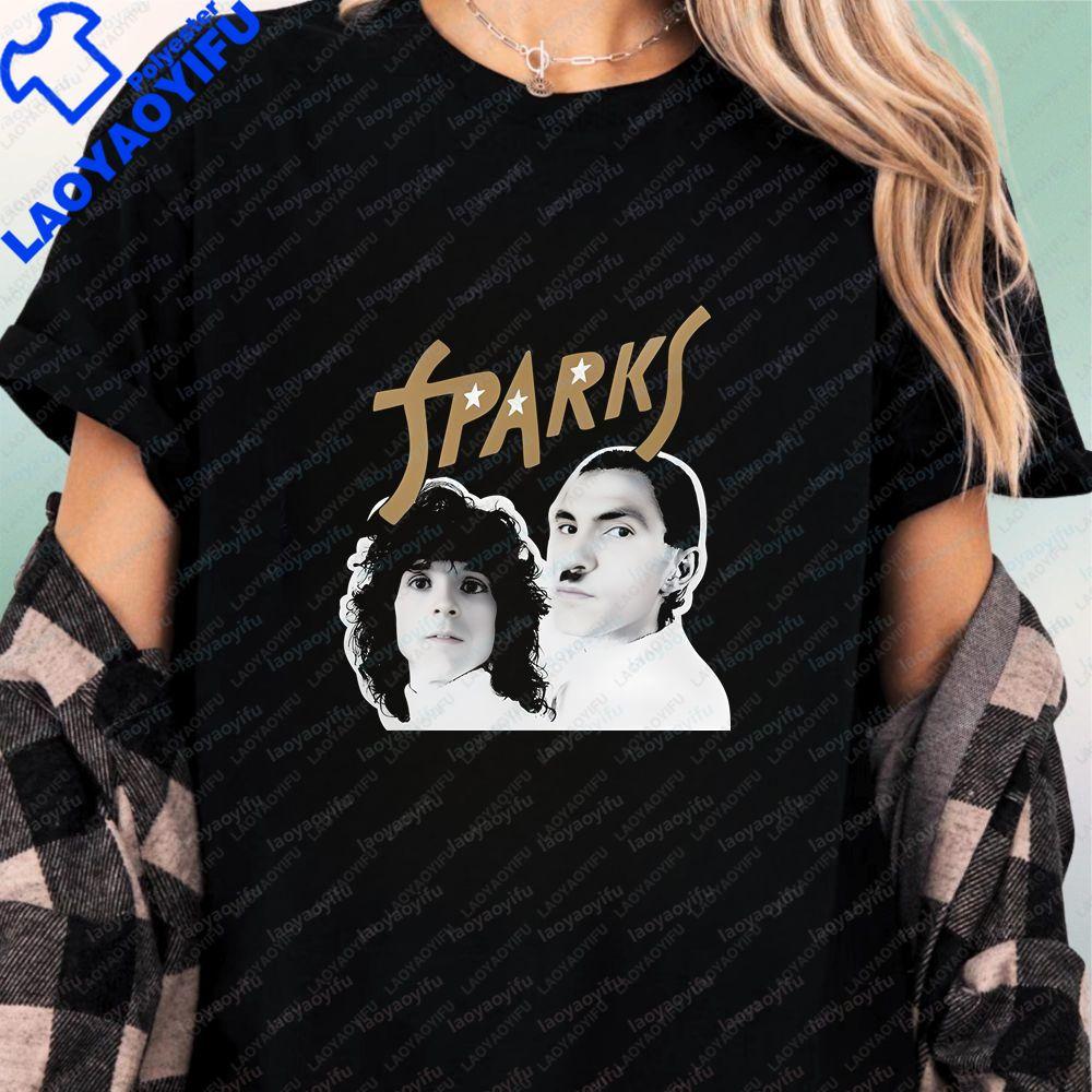Sparks Band Season Trend Harajuku Short-Sleeved Unisex's and WoUnisex's Universal Shirt Pattern Large-Sized Comfortable T-Shirt