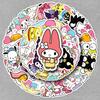 50 наклеек Sanrio: Милый Синнаморолл, Крутой Пингвин, Водонепроницаемые Моти-Канцтовары