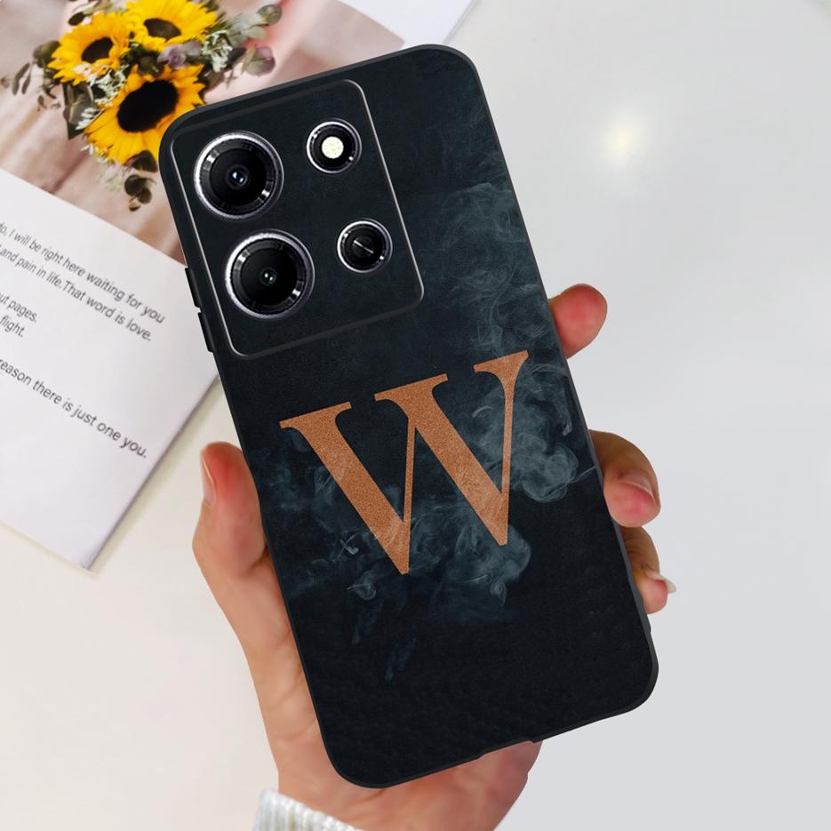 Чехол для Infinix Note 30i X6716 Роскошная задняя крышка с буквами Мягкий силиконовый чехол для телефона для Infinix Note 30 Pro Note30 Note30i Бампер