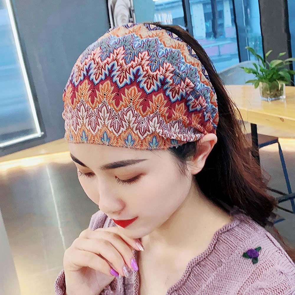 Sweet Wide Side Mesh For Girls Wash Face Women Hairbands Korean Head Wrap Lace Headband Leaves