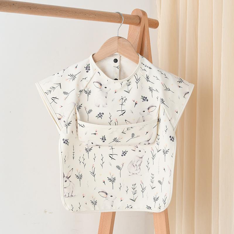 Korean-Style Reversible Sleeveless Baby Bib: Waterproof & Anti-Dirty for Feeding