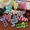 Plastic Wave Crab Claw Clips Korean Geometry High Ponytail Barrette Hairpin Shark Hair Clips